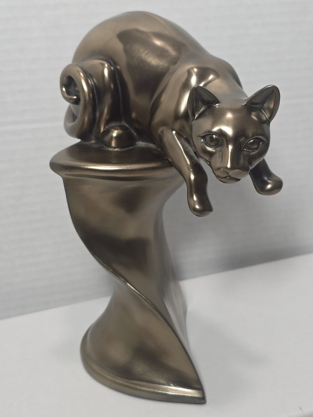 Rare Vintage 2002 Crosa Cold Cast Bronze Effect Cat Sculpture